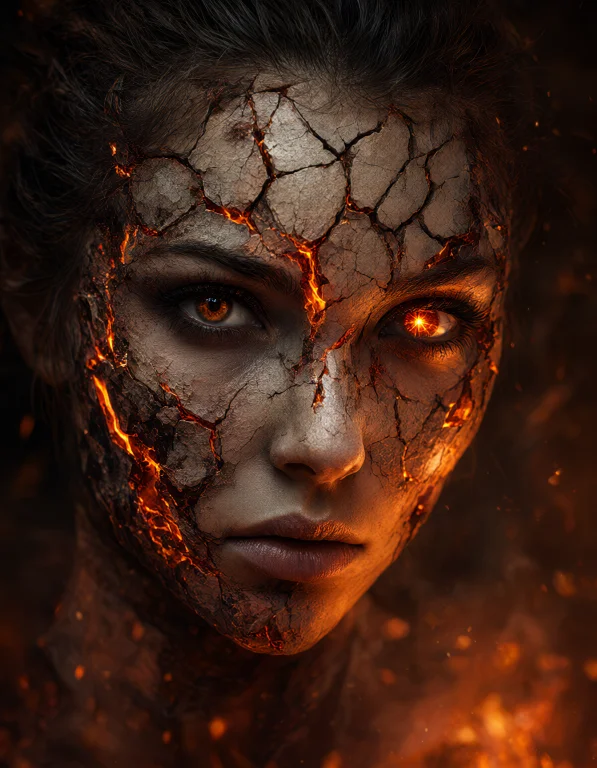 Concept  Medium Hyperrealistic Cinematic Extreme Close-up Of...