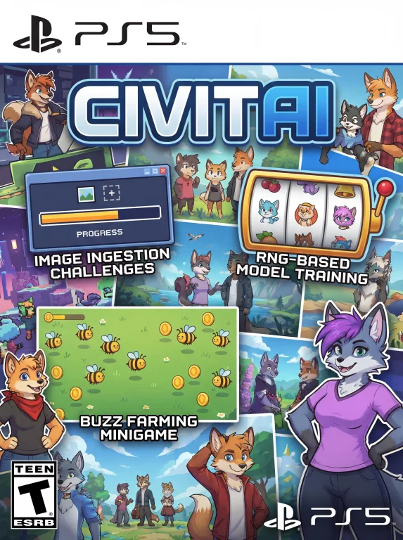 Ps5 Game Cover For Civitai The Game, Featuring This Logo And...