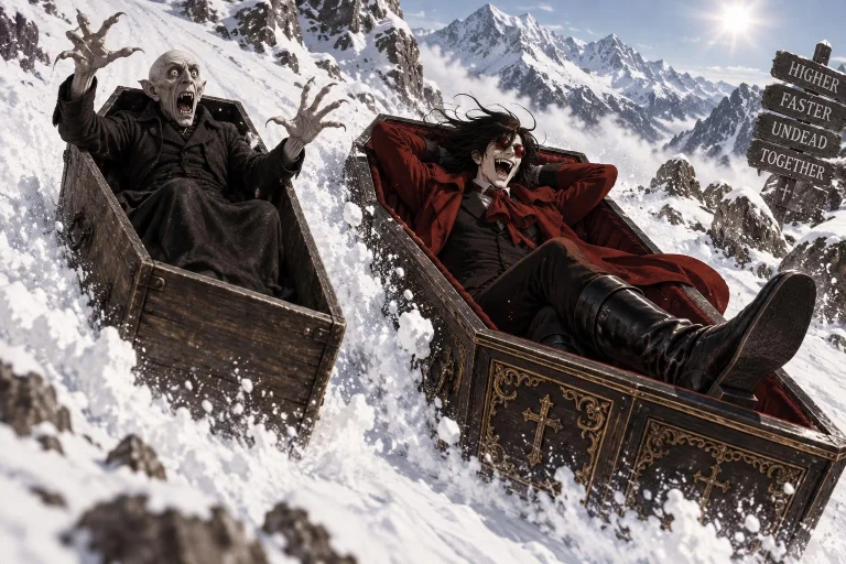 A Dynamic, High-energy Scene Featuring Count Orlock From Nos...