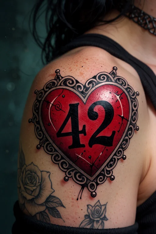 , A Heart 42 Tattoo On Left Shoulder, Jane Laughed, Though T...