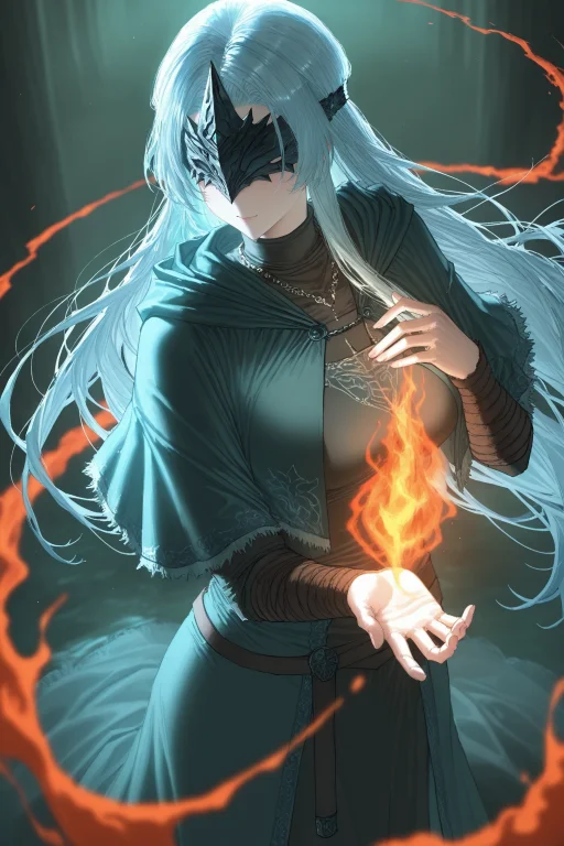 1girl, Firekeeper, Dark Souls, Ds3, Fire In Hands, Hands, Fi...