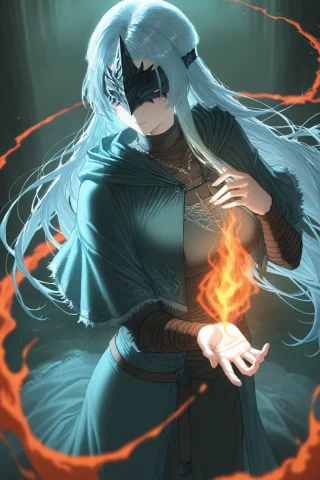 1girl, Firekeeper, Dark Souls, Ds3, Fire In Hands, Hands, Fi... — Stable Diffusion AI Prompt: 1girl, firekeeper, dark souls, ds3, fire in hands, hands, fire magic, pyrokinesi...