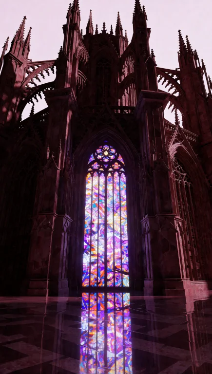 141. Abstract Gothic Cathedral, Deconstructed Flying Buttres...