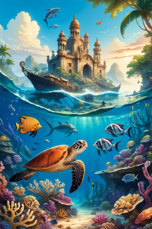 Beneath The Shimmering Surface Of The Ocean Lies An Extraord...