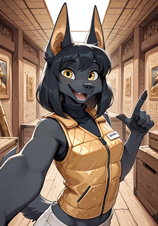Anubis, Anthro, Female , 1girl, Furry, Female Furry, Animal...
