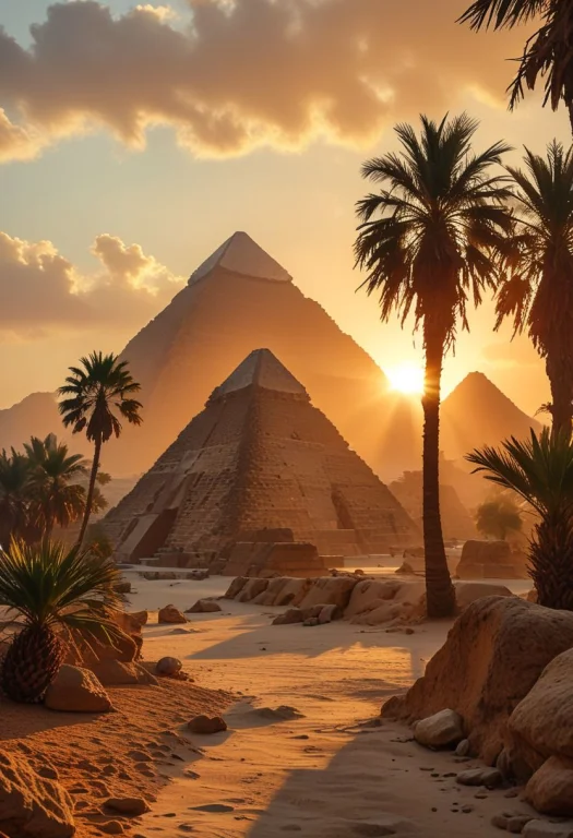 The Image Features A Beautiful Scene Of A Sunset Over A Larg...