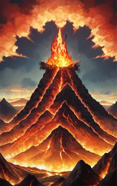 Loraflamestyle-0000090.3 Volcano Erupting Made Of Fire1.4, E...