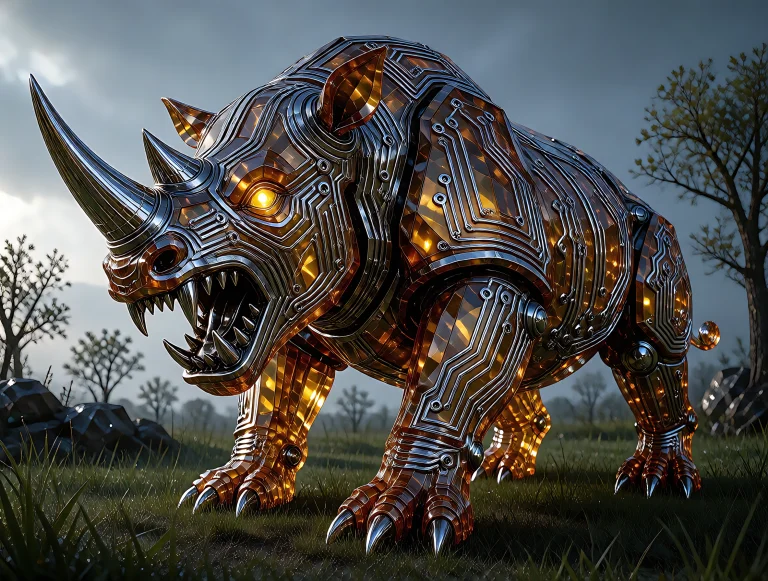 Technoglass Frightmare Rhinoceros, Technoglass Rocks, Techno...