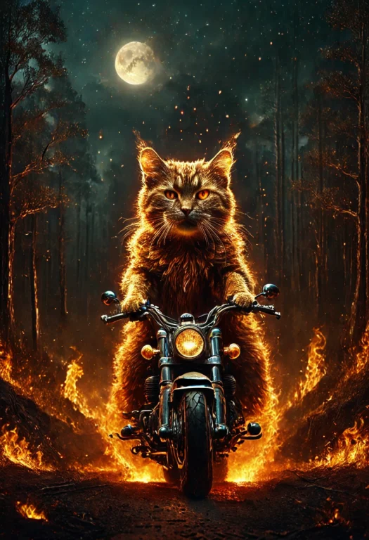 Loraflamestyle-0000096534771 A Chubby, Hyper-detailed Cat Wi...