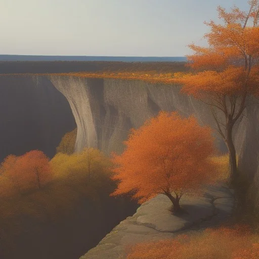 , Autumn, ,tree,land, , Cliff, Bush, Dirt, Stone,