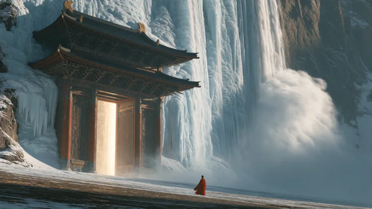 A Wide-angle, Cinematic Matte Painting Of An Ancient Chinese...