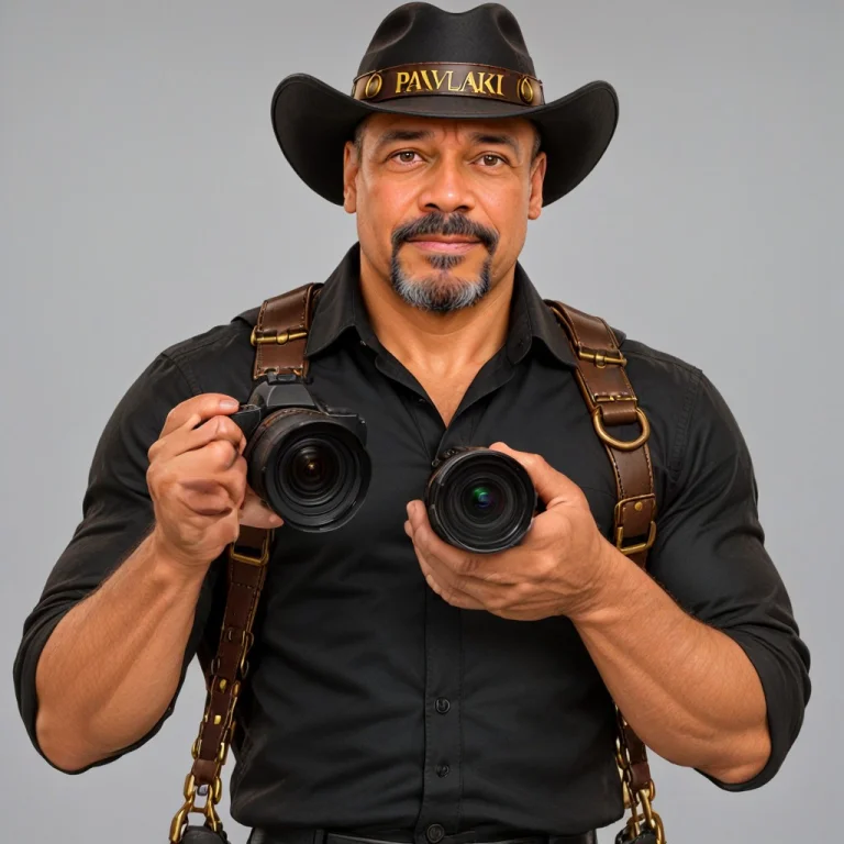 Pavlakicam, Waist-up Front View, Focused Expression, Holding...