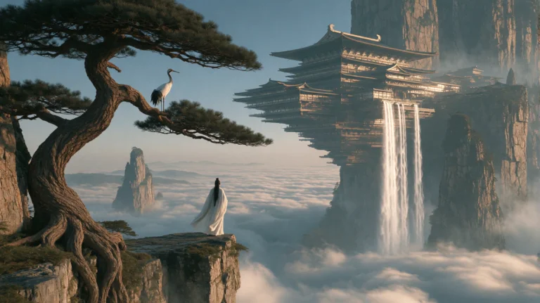A Breathtaking Chinese Xianxia Celestial Realm, Ancient Floa...