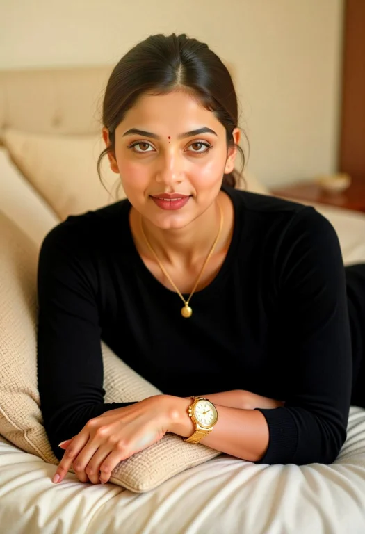 A Close-up Lifestyle Portrait Of A South Asian Woman Resting...