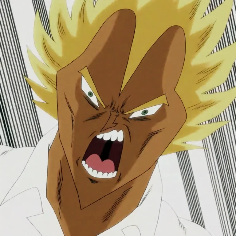 Galosengen Anime Portait Of An Angry Screaming Man With Tann...