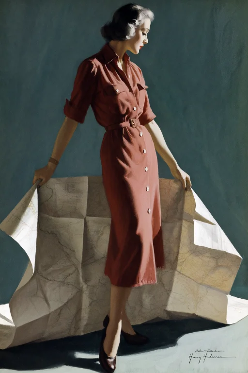 Mid-century Conceptual Illustration By Harry Anderson, Full-...