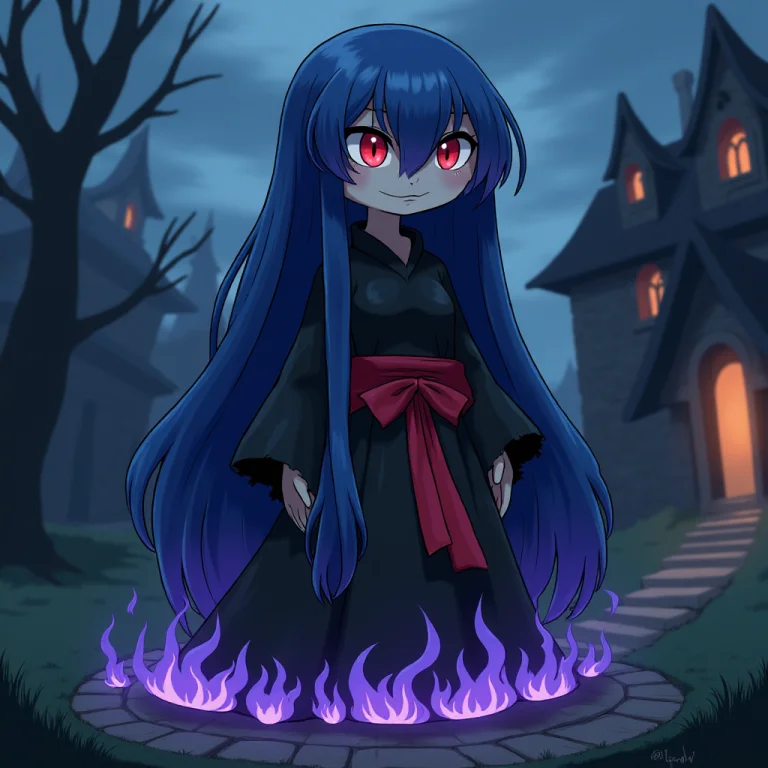 A Gloomy-looking Fluxfakemon That Is A Tall, Witch-like Huma...