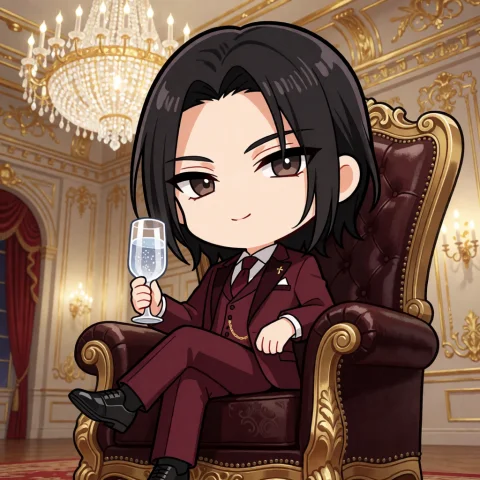 Highres, Absurdres, Chibi, A Chibi Man With Sleek, Shoulder-... — Stable Diffusion AI Prompt: highres, absurdres, chibi, A chibi man with sleek, shoulder-length raven hair an...
