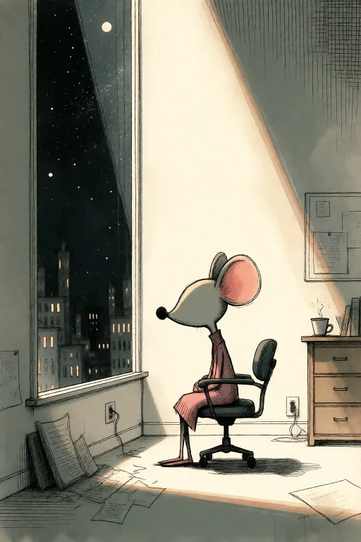 Strangedaal. A Macro View On A Lonely Office Desk Beside A T...
