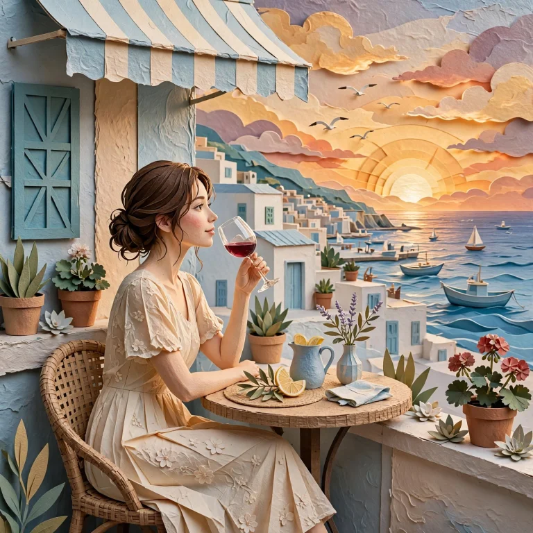 Cast Paper Art Style . Beautiful Young Woman In A Light Dres...