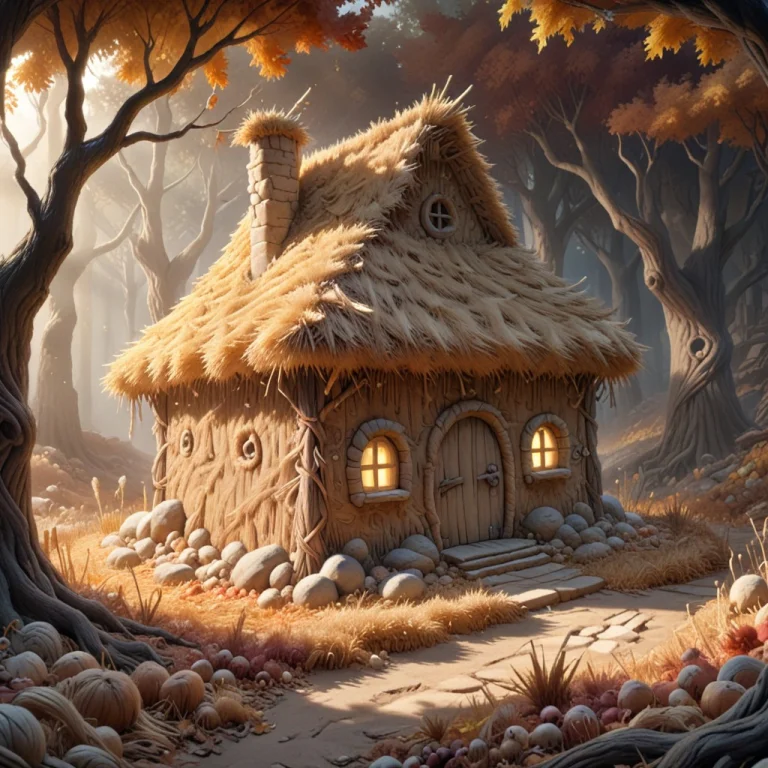 A Cozy Forest Cabin Built Entirely From Woven Straw Thread A...