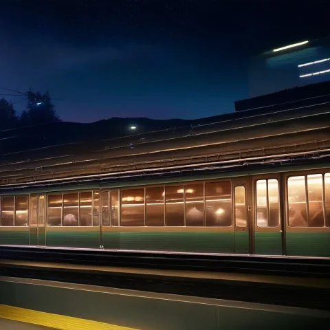 A Subway Platform Empty In The Small Hours, Matte Painting,... — Stable Diffusion AI Prompt: a subway platform empty in the small hours, matte painting, dramatic chiaroscuro...