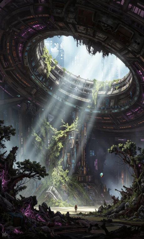 A Digital Painting In The Style Of Ck-js, Depicting A Dereli...