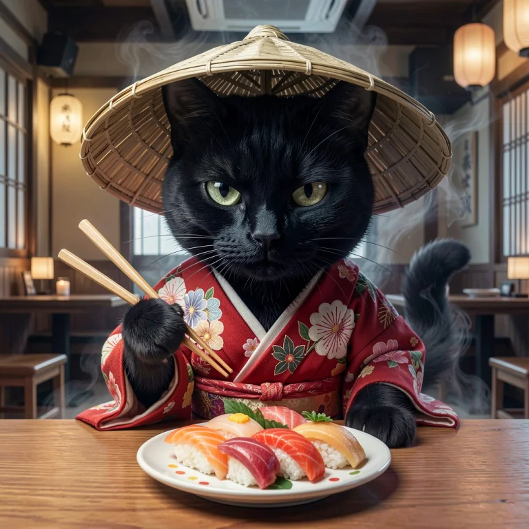 Super Cute Black Cat, Shot Of An Amazing Image Of A Cute Cat...