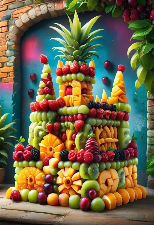 A Legendary Fruit Castle In A Fruit Kingdom Made Of Made Of...