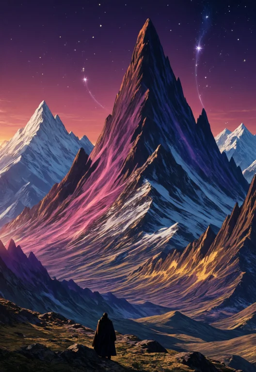 Doctor Strange Meditating Above A Mountain Peak At Twilight,...