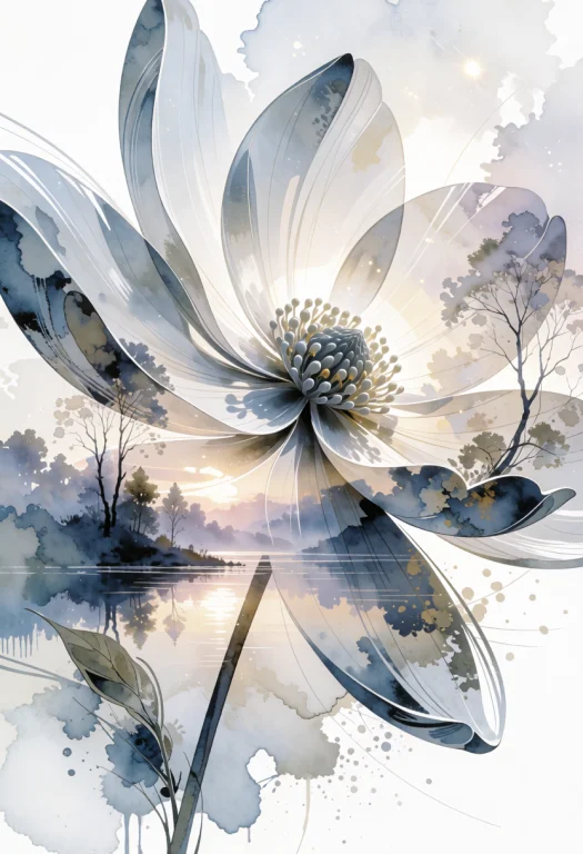 Ta86myw4y, A Luminous Abstract Flower Forms The Visual Cente...