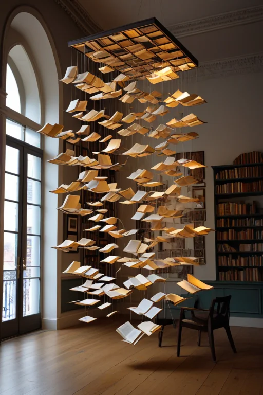 Imagine A Captivating Collection Of Literature Suspended In...