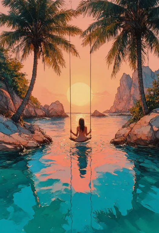The Sun Has Risen And Casts Its Sunrise Light At The Picture...