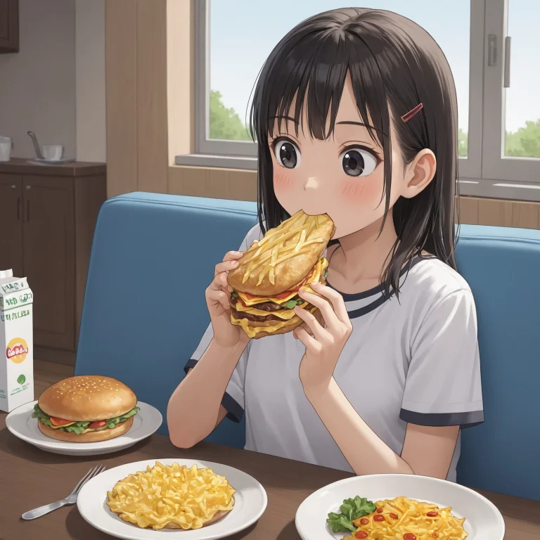 Eat,lunch,girl,