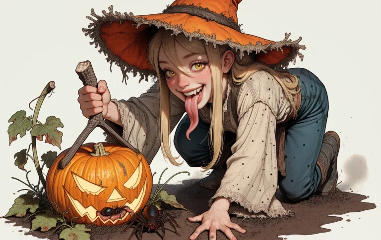 Masterpiece, A Blonde Girl With Long Yellow Eyes And Sideloc...