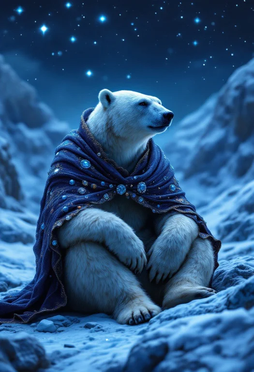 In This Captivating Realistic Shot, An Anthropomorphic Polar...
