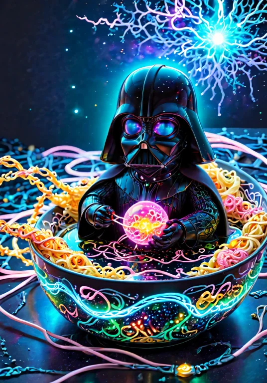 Czanne Style Hyperdetailed Photography Of A Chibi Pink Darth...