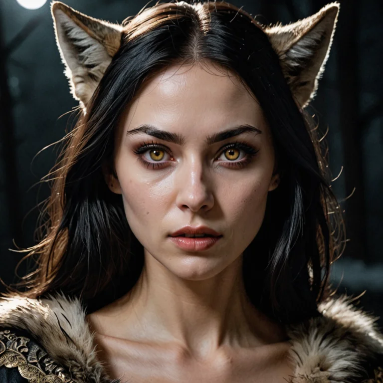 Shewrwlfv1, She-wolf Hybrid Woman, Human Face And Human Body...