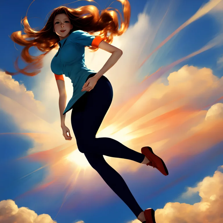 Anime, Woman Jumping, Digital Art, Concept Art, Kyoto Animat...