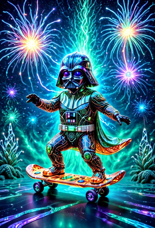 Green Spiking Neurons Darth Vader T-rex In A Casino Made Of...