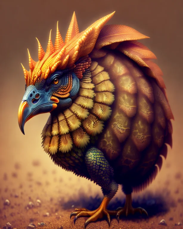 A Reptilian Rooster, Scaly Rough Skin, Spines, Claws, Venom