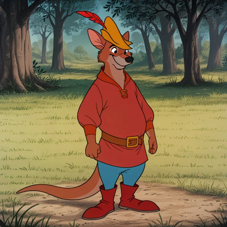 Adam, Male Kangaroo , Solo, Brown Fur, Smile, Standing, Red...