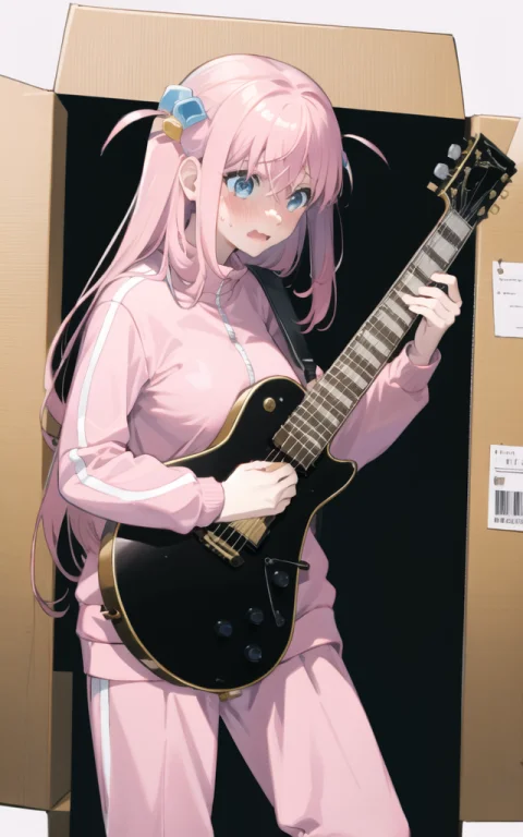 Masterpiece,best Quality,1girl,solo, Hitori Bocchi,pink Hair...