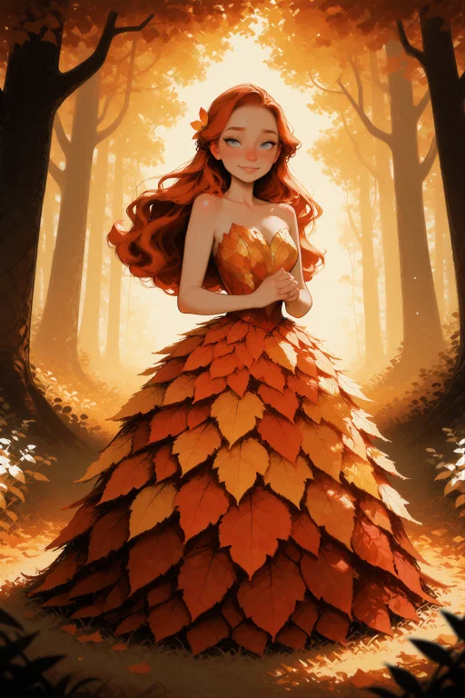 Digital Illustration, A Princess With Copper-red Hair Wearin...