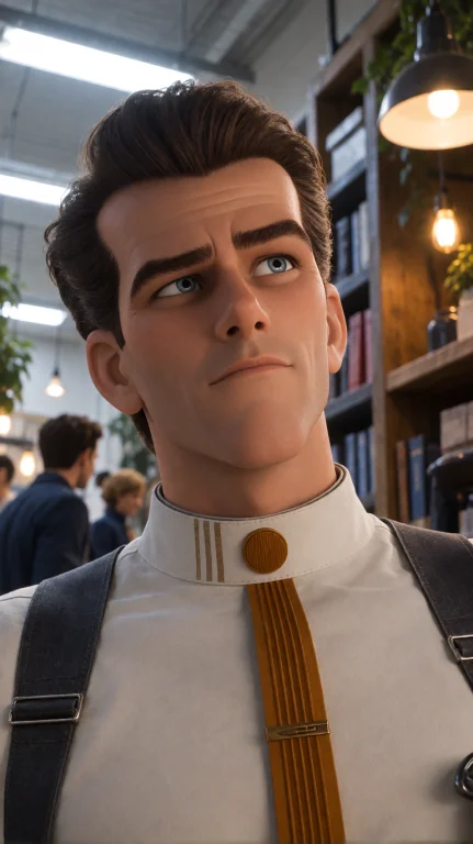 Rygnn Man, Chest-up, Slightly Low Angle, Head Tilted Upward,...