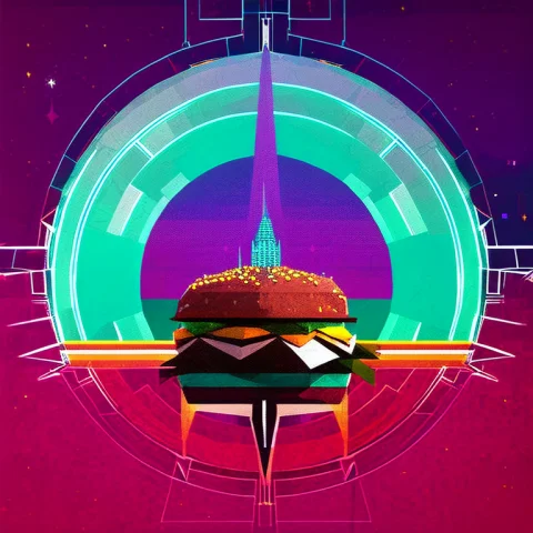 Burger Made Of Concrete, Paintedabstract-768 — Stable Diffusion AI Prompt: Burger made of concrete, painted_abstract-768