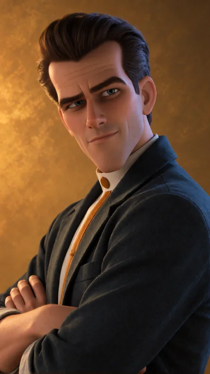 Rygnn Man, Chest-up, Slightly Low Angle, Arms Crossed, Confi...