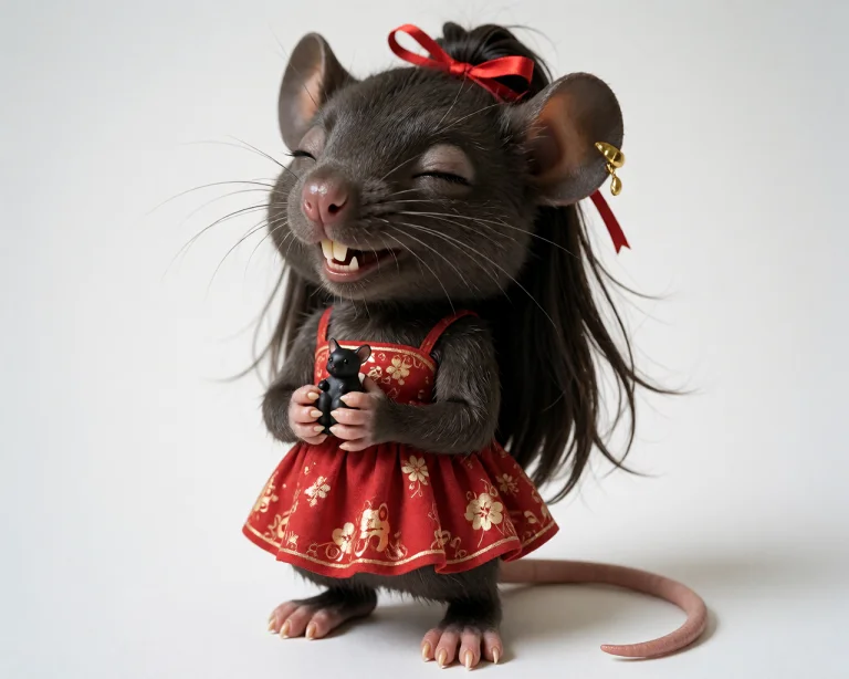 Loradelkenfurryk1 Delken ,chibi,eyes Closed,rodent,red Cloth...