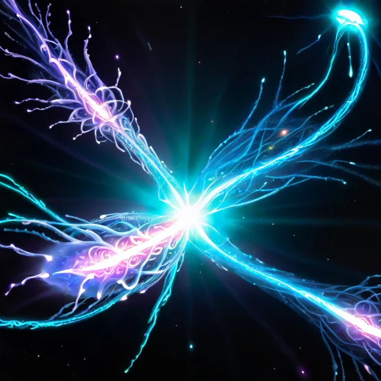 2 Alien Ship Attacking Each Other Anating From The Subject I...