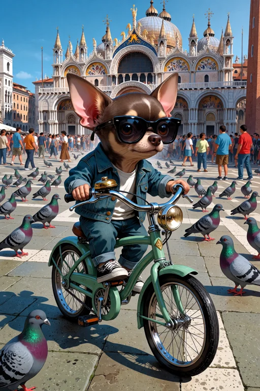 , A Wide Establishing Shot Of St. Marks Square In Venice. Th...